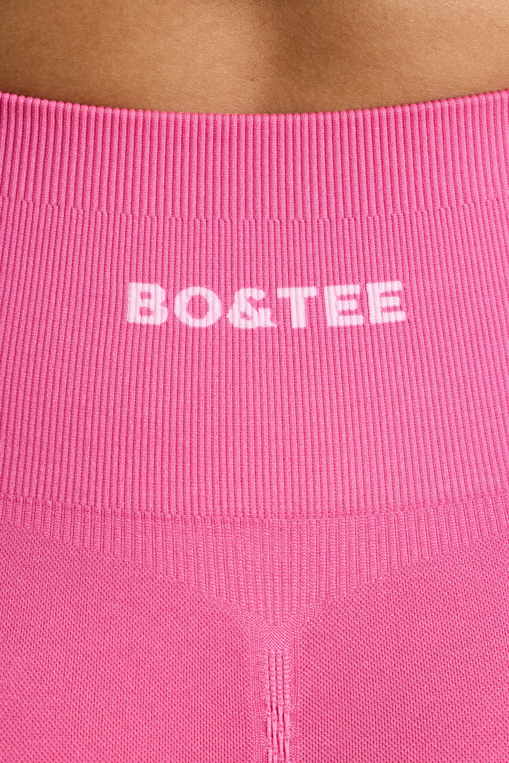 Define Luxe High-Waist Mini Shorts in Hot Pink - Image 4