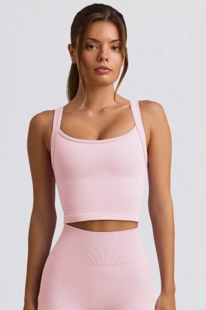 Super Sculpt Seamless Longline Camisole Top in Powder Pink