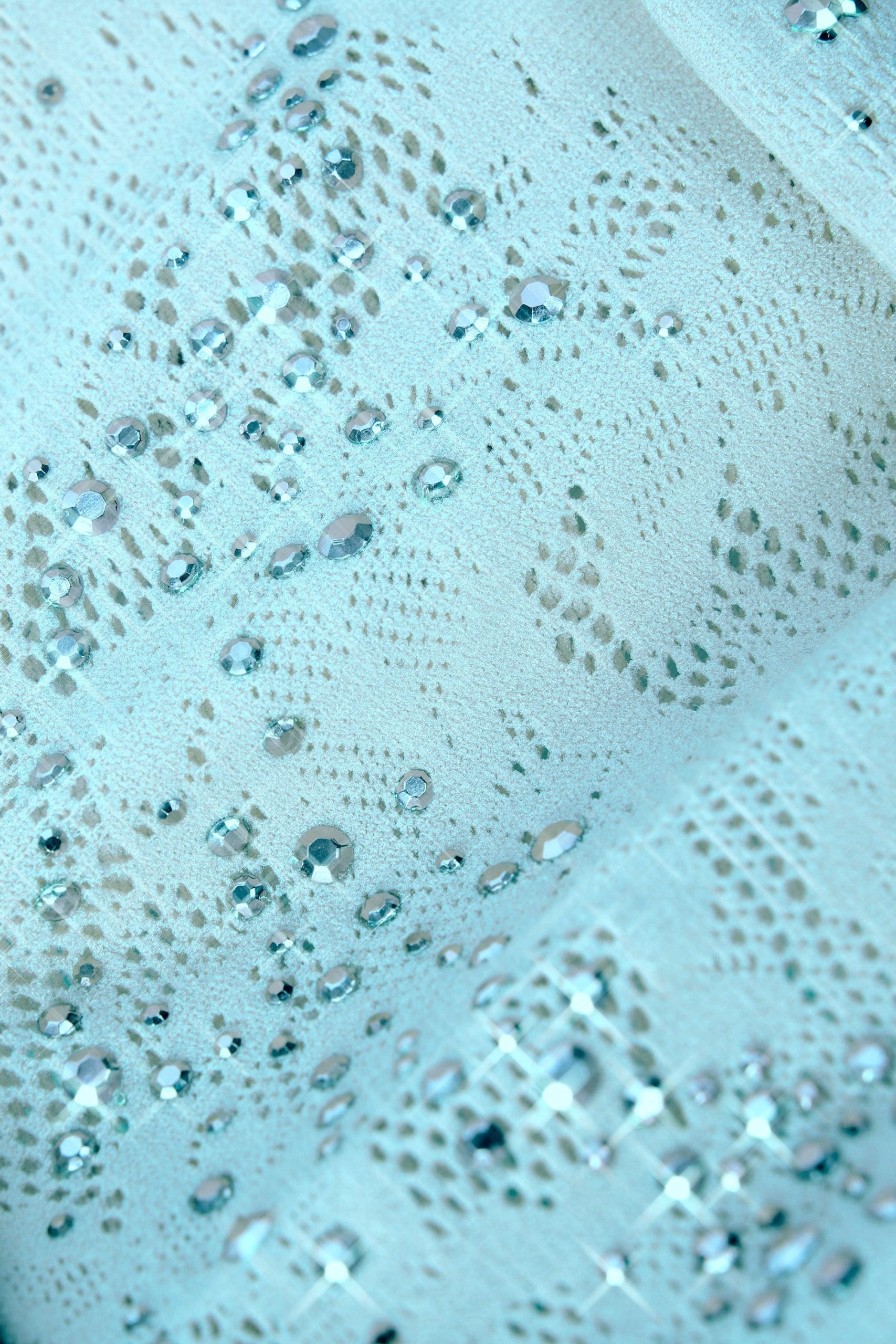 Embellished Mid-Rise Mini Skirt in Ice Blue - Image 12
