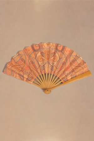 Folding Hand Fan in Paisley Print