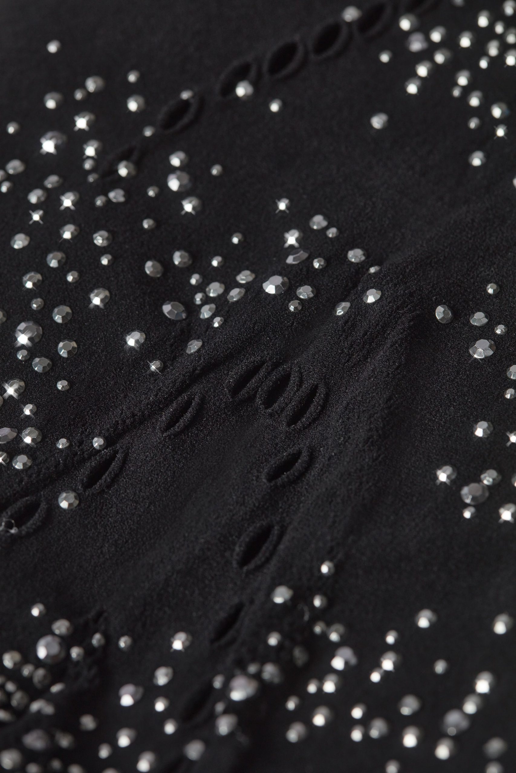 Embellished High-Waist Shorts in Black - Image 7