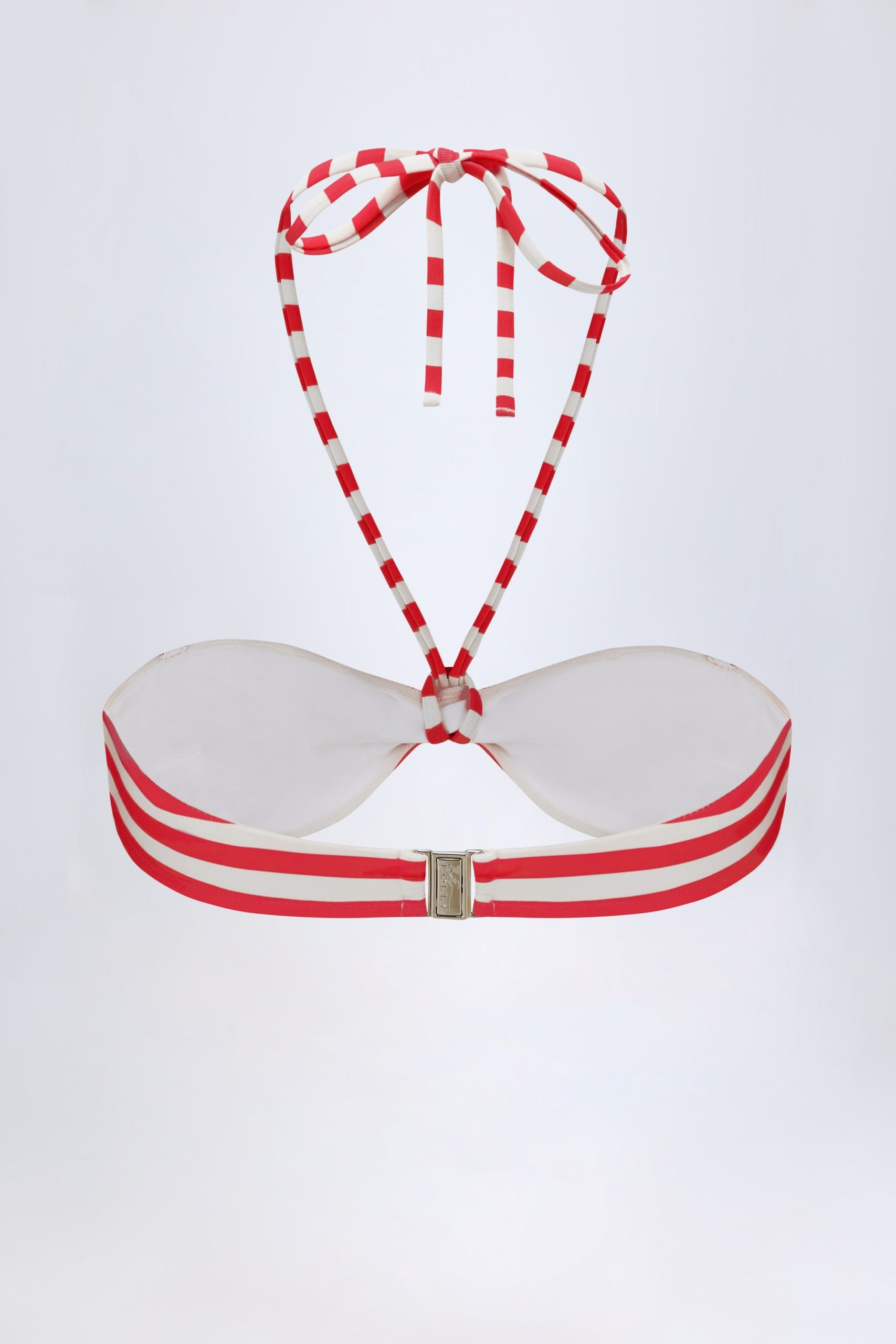 Multiway Bikini Top in Cherry Red Stripe - Image 7