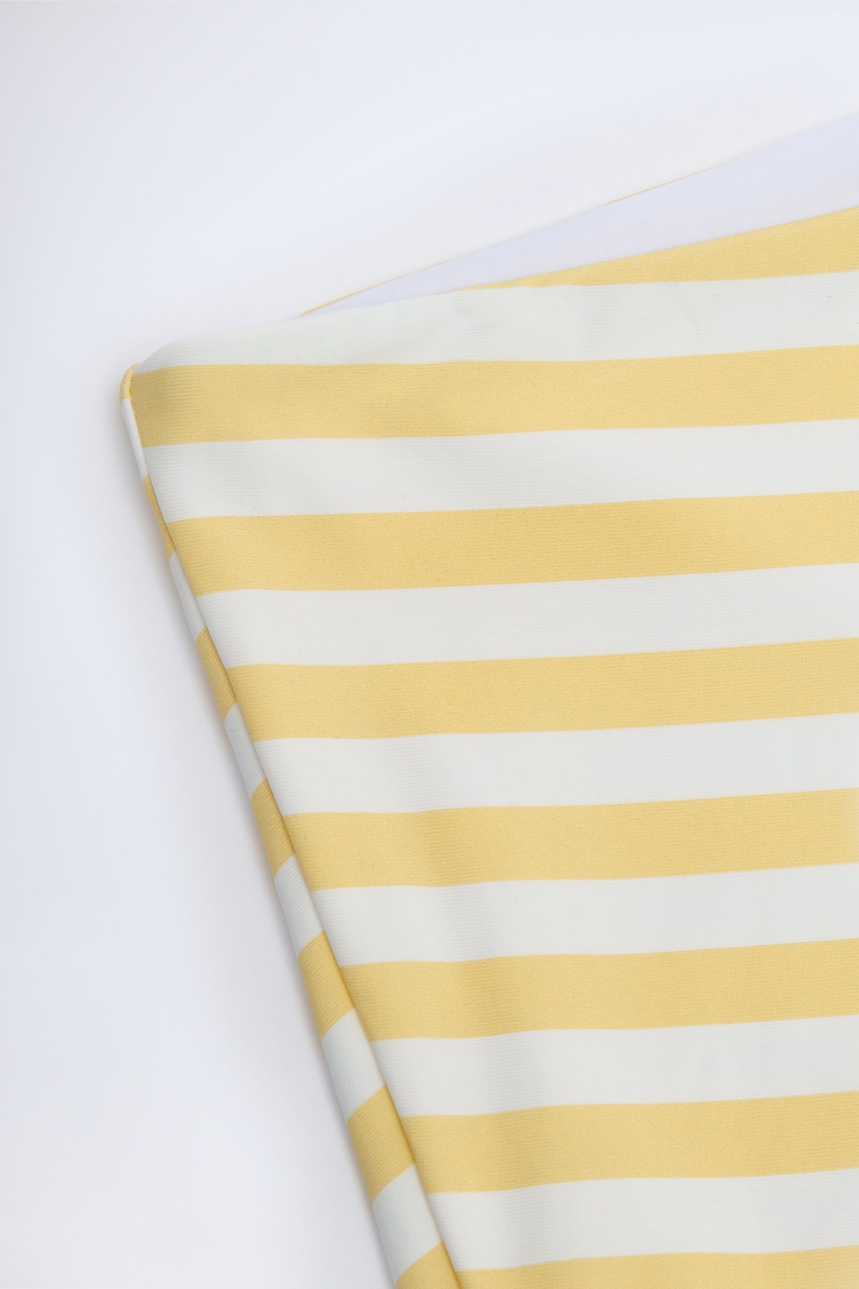 Mid-Rise Hot Pants in Lemon Yellow Stripe - Image 5