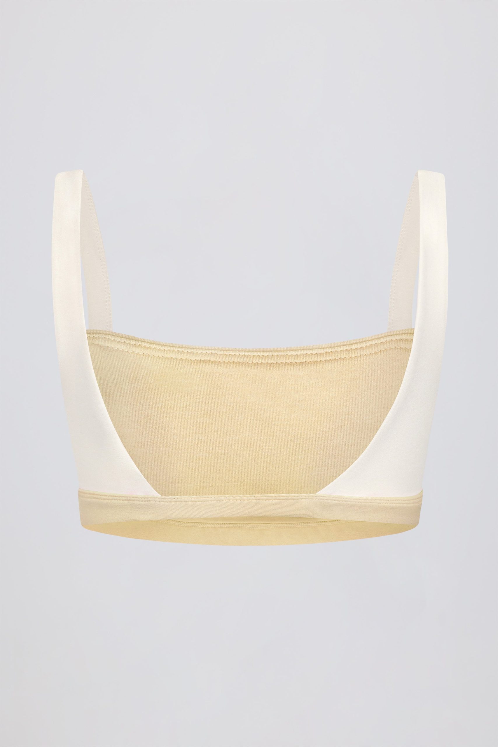 Contrast Sports Bra in Lemon Marl - Image 7