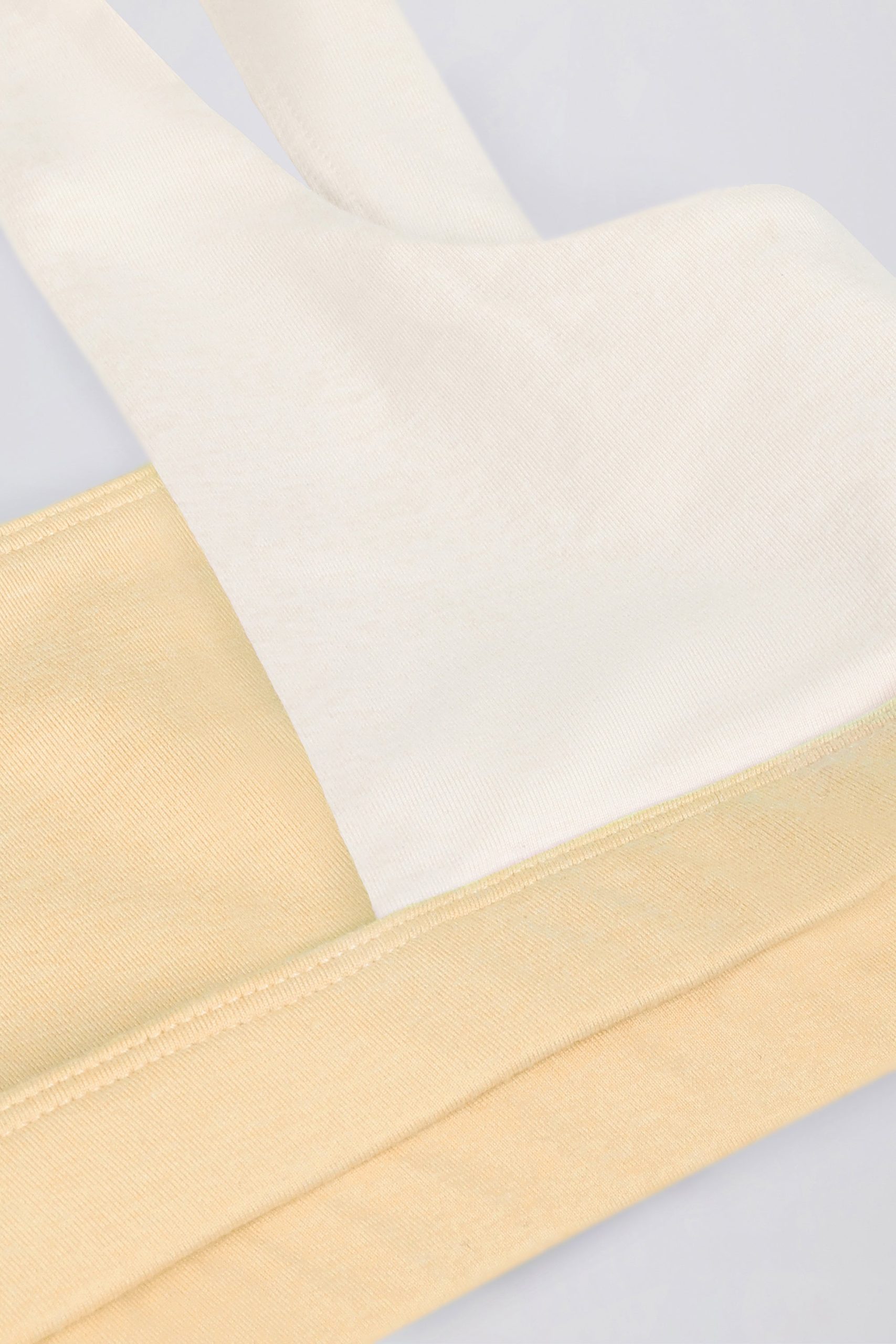 Contrast Sports Bra in Lemon Marl - Image 9
