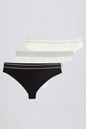 High-Waist Cheeky Briefs Bundle in Multi
